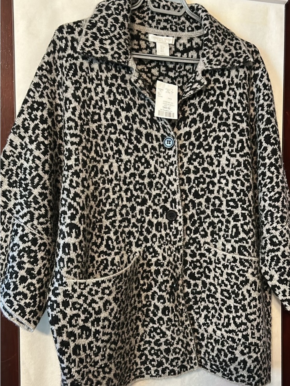 NWT Christian Siriano Wool Blend Sweater Jacket, S fit L